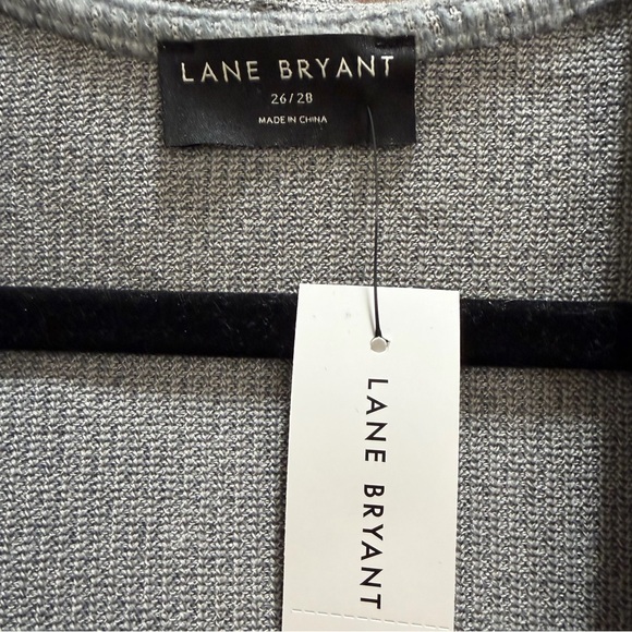 Lane Bryant Heather Gray Knit Hooded Cardigan - Picture 3 of 4